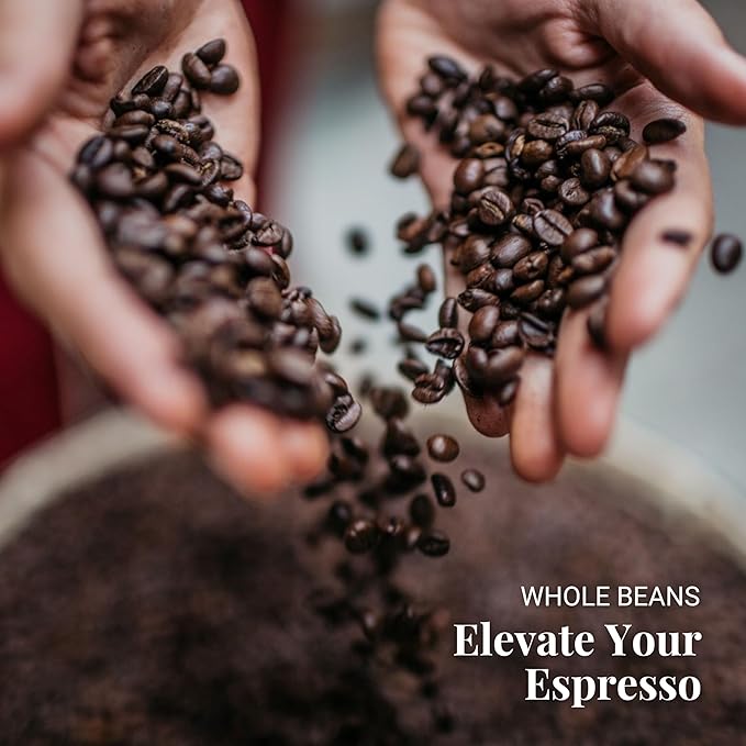 Caffe Vergnano 1882 Gran Aroma Whole Bean Arabica Medium Espresso Roast Coffee 2.2lbs Bag - Italian Coffee Beans with Rich notes of Cocoa Spices &amp Dried Fruit Intensity 8/10-1000g Bag