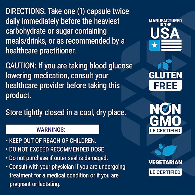 Life Extension Tri Sugar Shield® Sorghum bran White Mulberry phloridzin Apple polyphenol Three Botanical extracts Promote Healthy Glucose Metabolism Gluten-Free Non-GMO Vegetarian 60 Capsules