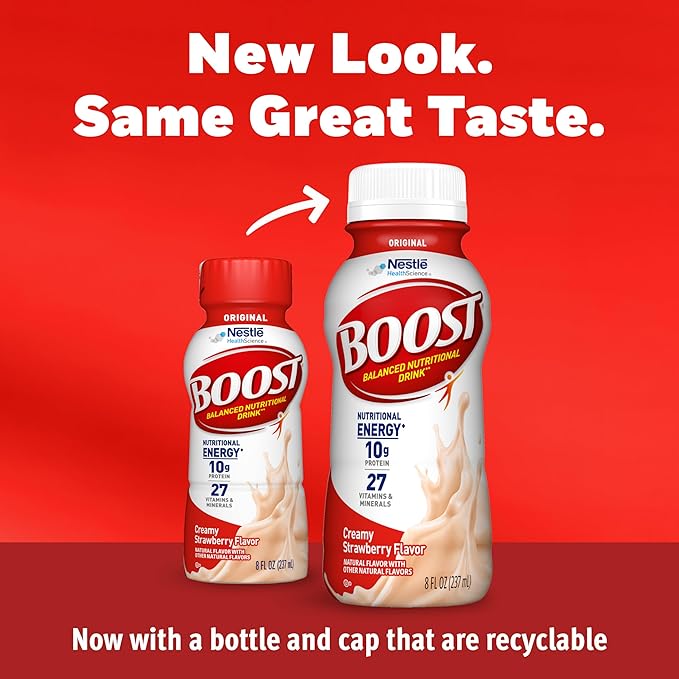 BOOST Original Ready to Drink Nutritional Drink Creamy Strawberry 8 fl oz (Pack of 24)