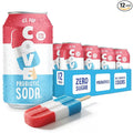 Cove Probiotic Soda Zero Sugar Better-For-You Alternative - Refreshing Delicious Probiotic Drink No Synthetic Colors &amp Caffeine Free - Ice Pop 12 Pack