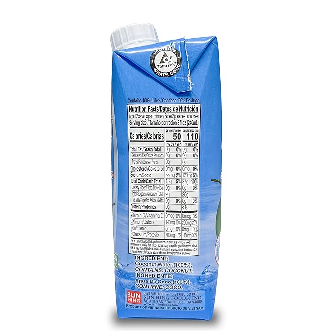 Parrot Brand 100% Pure Coconut Water 16.9 fl.oz.（Pack of 12）