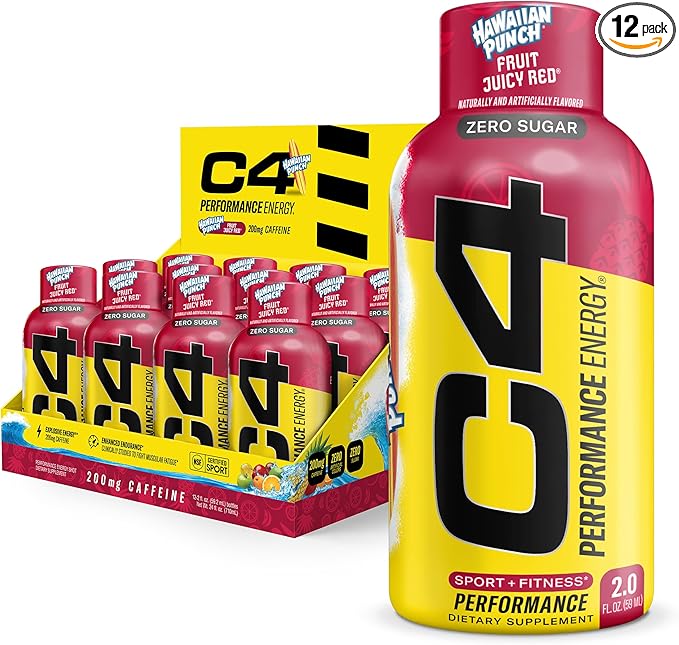 C4 Performance Energy Shot 2oz 12pk - Hawaiian Punch FJR