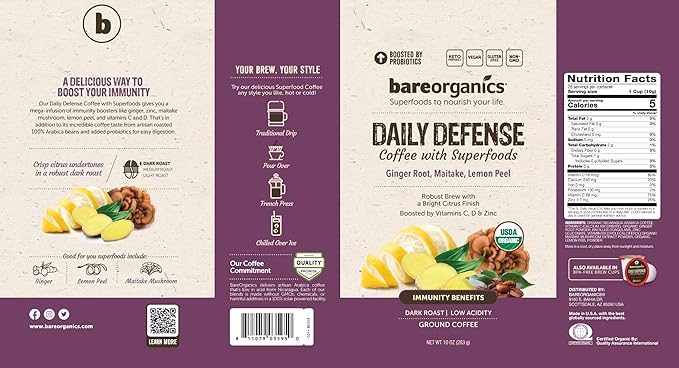 DAILY DEFENSE BAGGED COFFEE with Superfoods (Pack of 2)