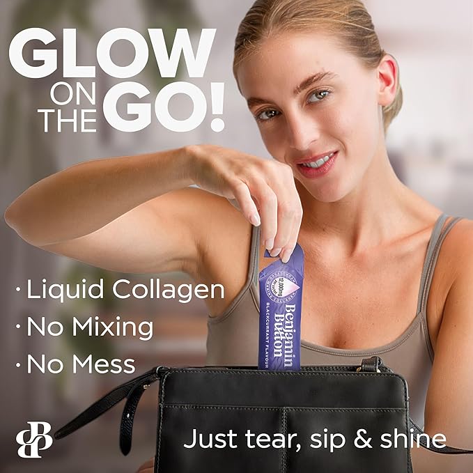12000mg Marine Collagen Liquid Shots| Hydrolyzed Marine Collagen Peptides w/Hyaluronic Acid &amp Vitamin C for Skin Hair &amp Joints | Berry Black Currant Flavor 14 Servings 30ml