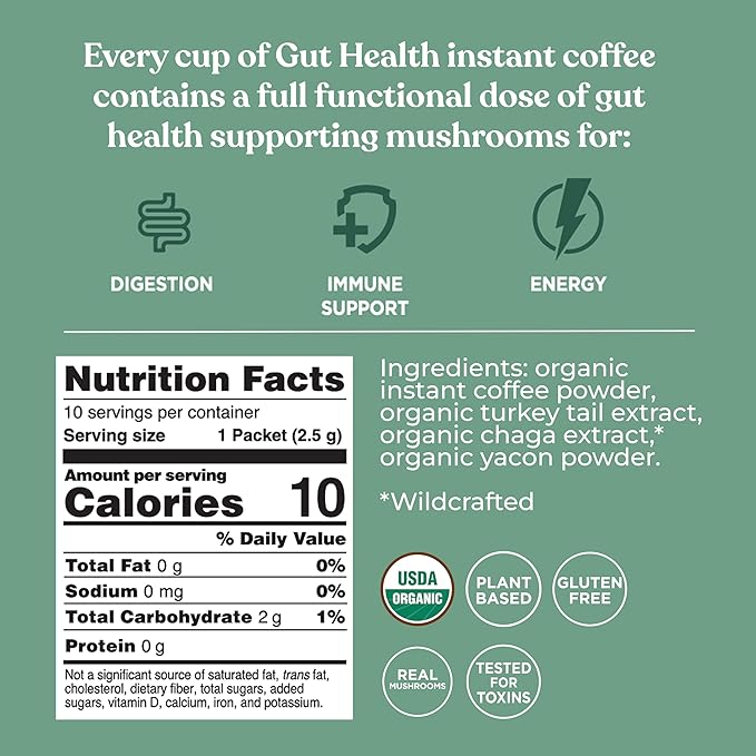 Four Sigmatic Mushroom Coffee Mix Pack of 2 - Lion's Mane and Chaga &amp Cordyceps and Chaga