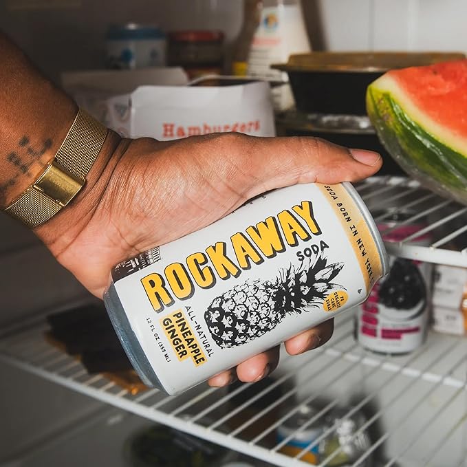 ROCKAWAY Variety Soda Drinks - Low calorie drinks made from Real Fruit Juice All Natural - Soda Pop Drinks Gluten Free Vegan GMO Free - 12oz (12 Pack)