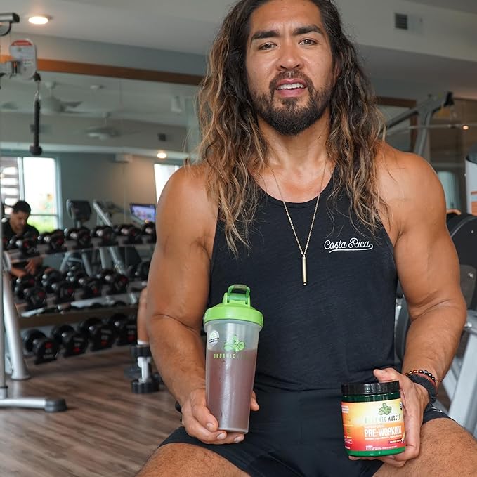 USDA Organic Pre-Workout Powder Strawberry Mango | Clean Energy Without Jitters | Natural Performance Boost | No Artificial Sweeteners | 20 Superfoods | Low Caffeine 20 Servings