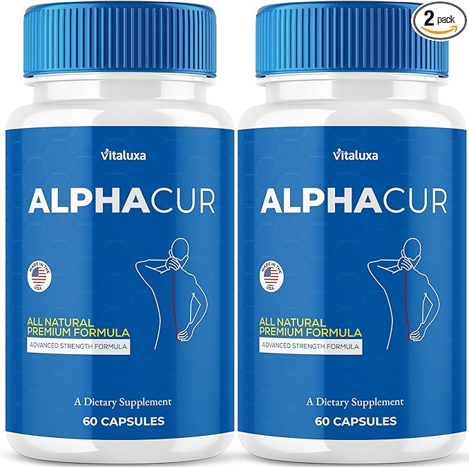 (2 Pack) Alphacur for Neuropathy AlphaCure Nerve Support Capsules Premium Health Blend All Natural Support Relief Supplement Alpha Cur Pills Advanced Vitamin Maximum Strength Renew Formula (120 Ct)