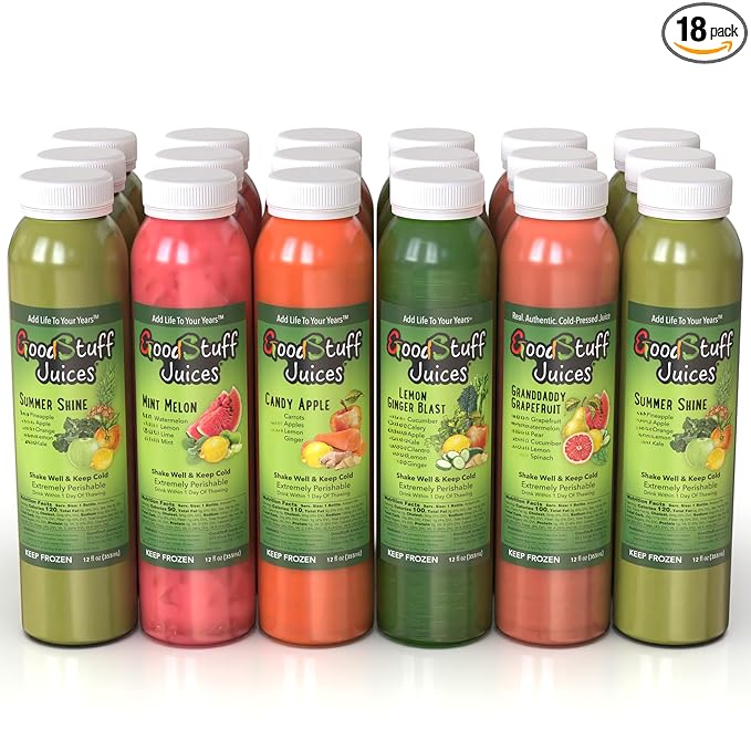 3 Day Juice Cleanse – 18 Cold-Pressed Juices | GoodStuff Summer Slim Detox | Fresh Ready-to-Drink Reset