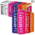 Odyssey Functional Energy Drink for Focus Cognition &amp Mood Support 12 Pack - Adaptogenic Drink with 85mg Green Tea Caffeine Lion’s Mane Cordyceps L-Theanine &amp Ginseng Variety Pack