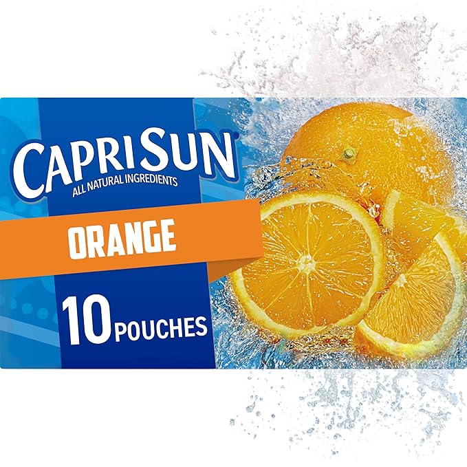 Capri Sun Orange Ready-to-Drink Juice 6 Fl Oz (Pack of 10)