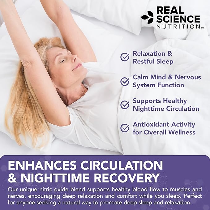 Sleep Miracle Natural Sleep Support &amp Relaxation Supplement for Adults with Vitamins C D K B6 B12 &amp Nitric Oxide Formula Deep Rest Stress Relief &amp Circulation Aid