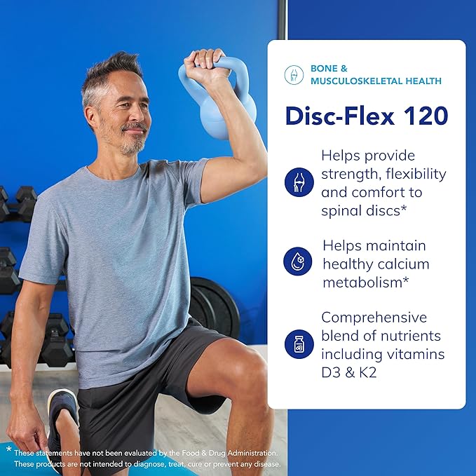 Pure Encapsulations Disc-Flex - Bone &amp Musculoskeletal Health Dietary Supplement - Supports Spinal Disc Strength &amp Flexibility* - Vegetarian &amp Gluten Free - 120 Capsules