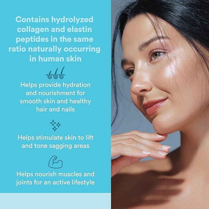 Natural Factors Total Body Marine Collagen - Collagen Peptide Powder with Hyaluronic Acid - Supports Hair Skin &amp Nails - Unflavored - 4.8 oz (46 Servings)