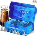 ROSSO CAFFÈ Espresso Coffee Pods for Nespresso Original Machines - 80 Capsules Ice Pack 2 Rich and Smooth Flavors Perfect for Iced Summer Coffee - Made in Italy