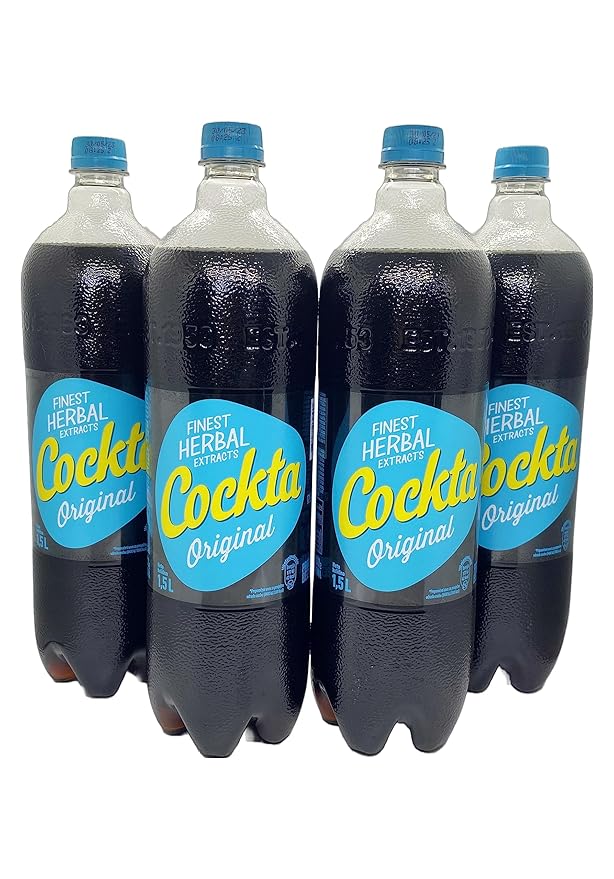 Cockta Original Soft Drink 4 Bottles 1.5 Liters - Non-Alcohol Slovenian Delight Perfect for Any Occasion
