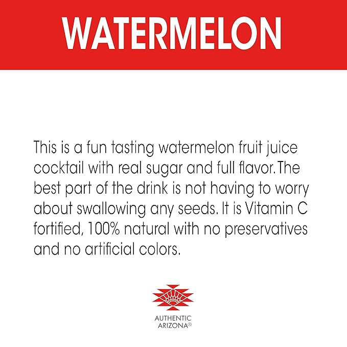 Arizona Watermelon 16.9 Fl Oz Bottle (Pack of 20)