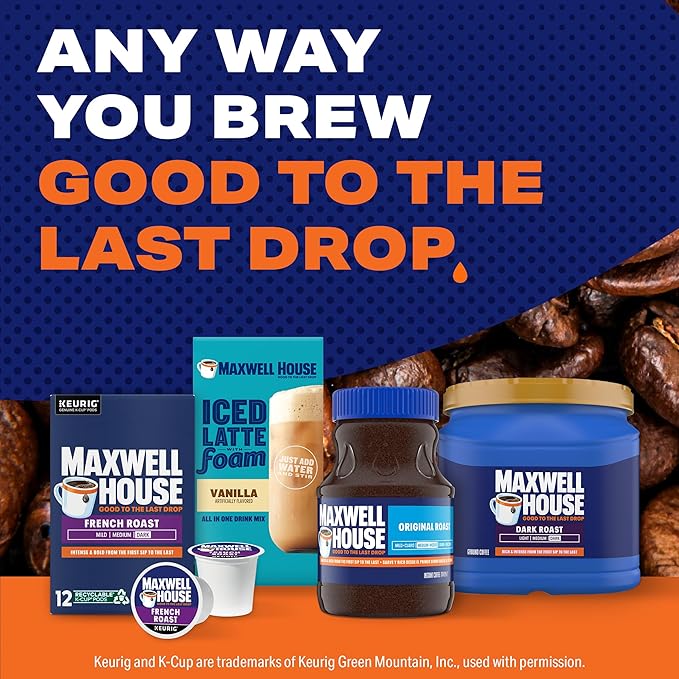 Maxwell House Dark Roast Ground Coffee (24.5 oz Canister)