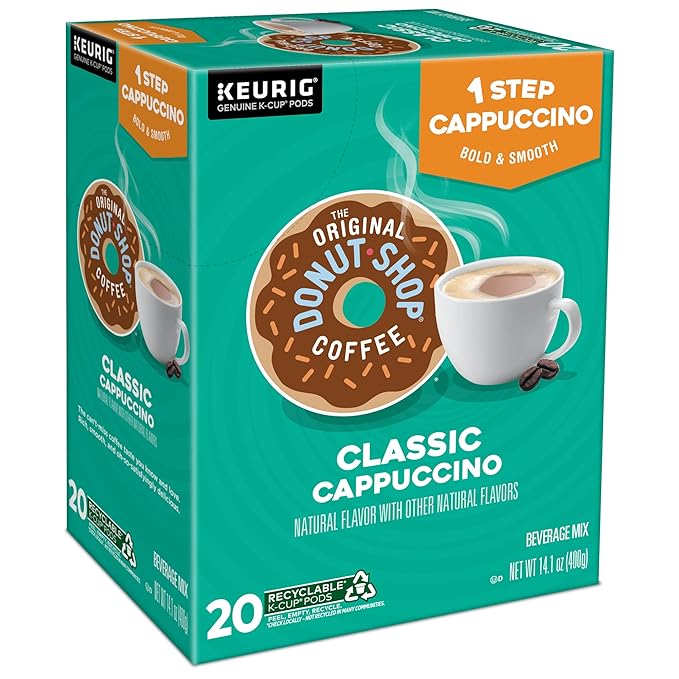 The Original Donut Shop -Step Classic CappuccinoKeurig -Serve K-Cup Pods20 Count (Pack of 2)