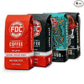 Fire Department Coffee - Gives Back to Firefighters - Rescue Variety Pack - Whole Bean Coffee - Medium Dark Shellback Espresso &amp Skull Crushing Espresso Beans - Veteran Owned (12oz Pack of 4)