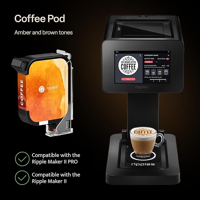 Ripples Pods - Natural Extracts Maker Machine | Plant-Based No Artificial Colors No Preservatives (Coffee Pod)