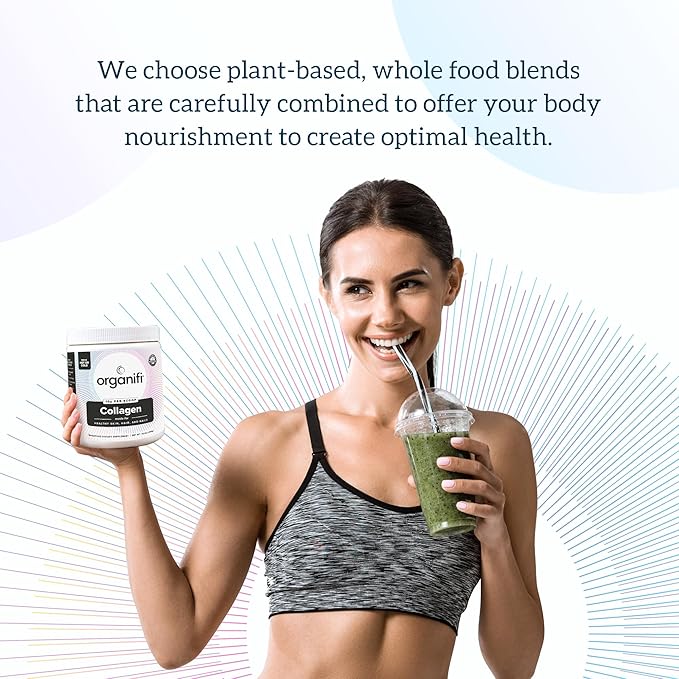 Organifi Unflavored Collagen Powder - Supports Stronger Skin Nails and Hair 30 Servings