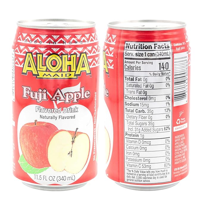 Aloha Maid Drinks Variety All Flavors 1 Can per Flavor Total 10 Cans