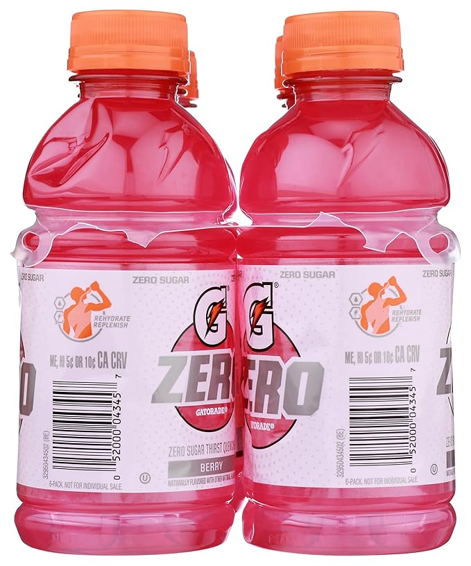 Gatorade Zero Sugar Berry Thirst Quencher Beverage 12 Fl Oz 6 Count
