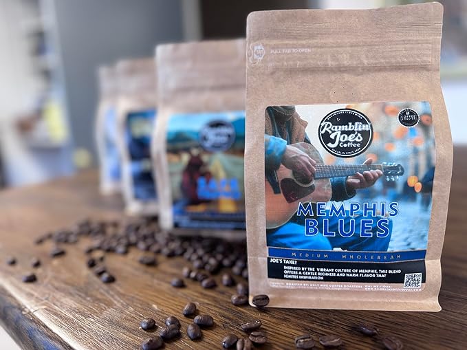 Ramblin' Joe's Coffee Flavored Sea Salt Caramel | 2-12oz Ground Coffee packs (Sea Salt Caramel 2-12 oz)