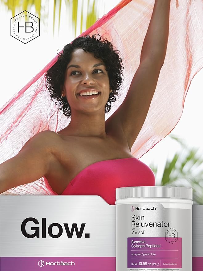 Horbäach Skin Rejuvenator with Verisol 10.58 oz | Bioactive Collagen Peptide Powder | Types I and III | Non GMO Gluten Free Supplement