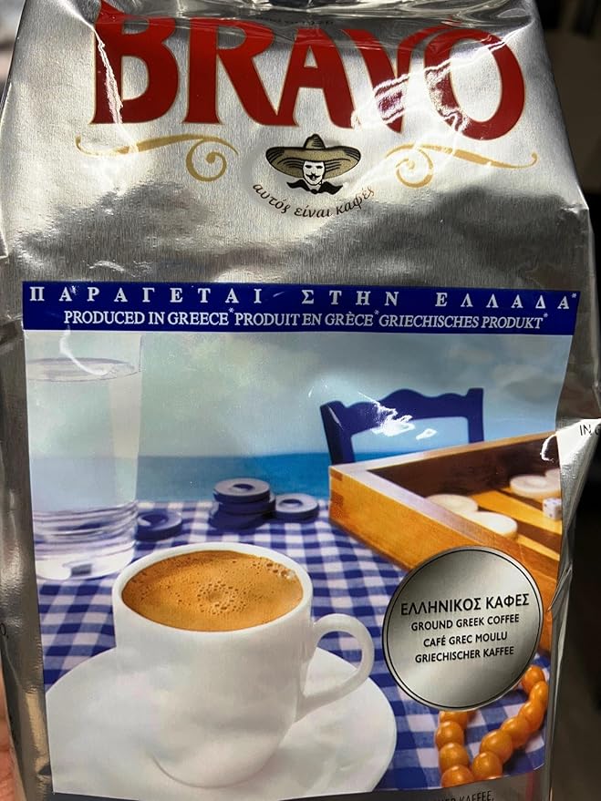 Bravo Greek Ground Coffee Traditional Roast 7.05 oz Pack of 5