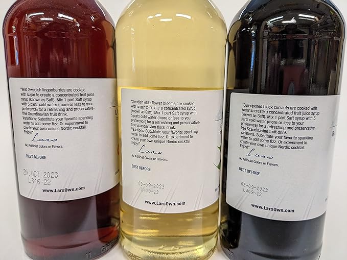 Lars Drink Concentrate - 3 pack - Lingonberry Elderflower Black Currant