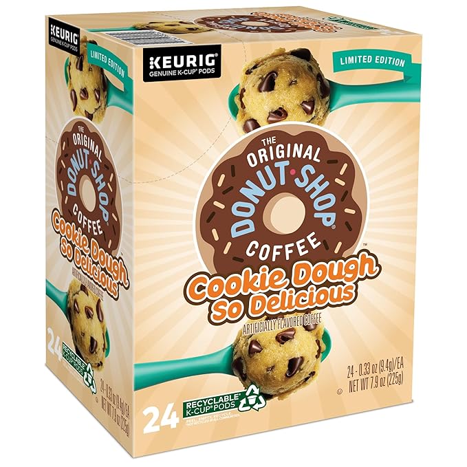 The Original Donut Shop Cookie Dough So Delicious Keurig Single Serve K-Cup Pods Flavored Coffee 96 Count
