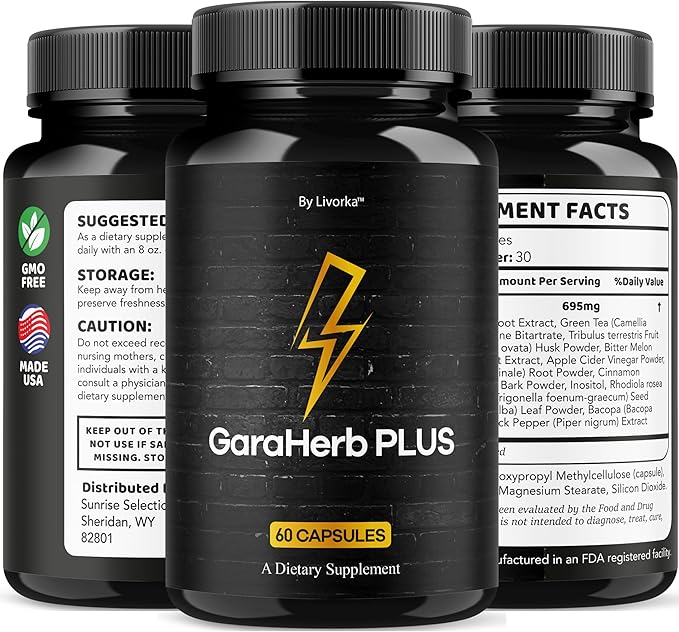 (2 Pack) GaraHerb Plus Capsules - Official Pills Advanced Supplement Support - Maximum Strength Natural Gara Herb Plus for Overall Health &amp Wellness Reviews 120 Capsules for 2 Months