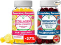Lunakai Collagen and Probiotic Gummies Bundle - Non-GMO Gluten Free - Anti Aging Hair Growth Skin Care &amp Strong Nails and Digestive Health - 30 Days Supply
