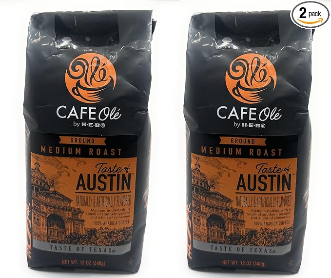Cafe Ole HEB Ground Coffee 12oz - 2 bags (Taste of Austin)