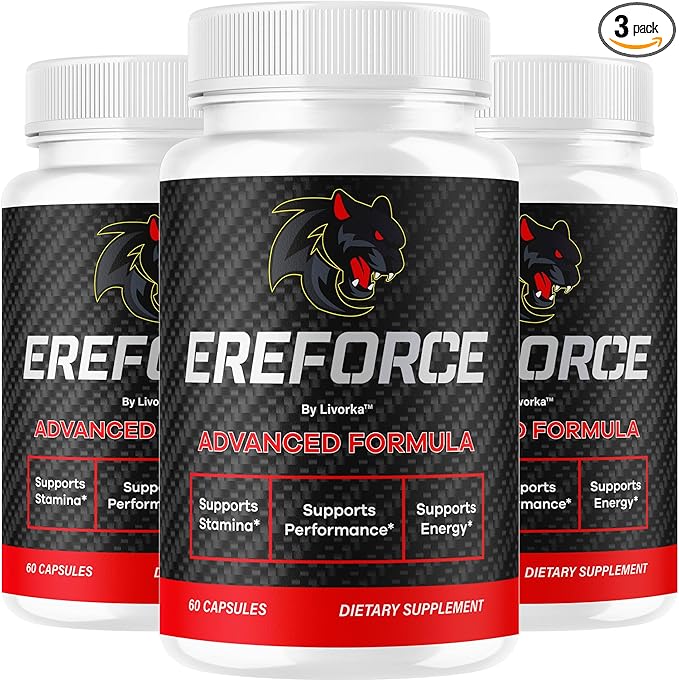 (3 Pack) Ereforce - Ereforce Capsules Advanced Daily Formula Premium All Natural Ingredients- Maximum Strength EreforcePills Support Reviews for Overall Health and Wellness 180 Capsules for 3 Months