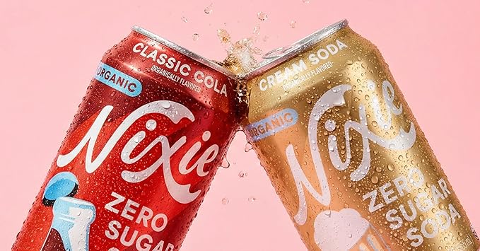 Nixie Organic Zero Sugar Soda Cream Soda Healthy Soda Pop Non-GMO 0 Sugar 0 Calories Caffeine Free 12oz Cans (12 Pack)