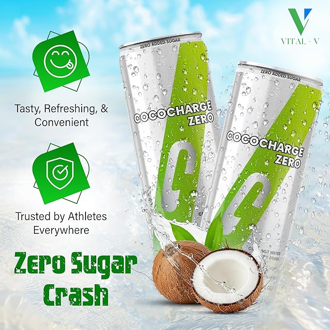 Vital-V CocoCharge Zero Energy Drink 98% Coconut Water Sugar Free Natural Hydration