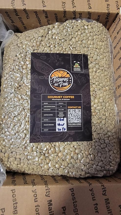 Tesoros Del Pais Green Unroasted Coffee Beans Ahuachapan El Salvador Single Estate High Elevation (10 lb Honey Washed)