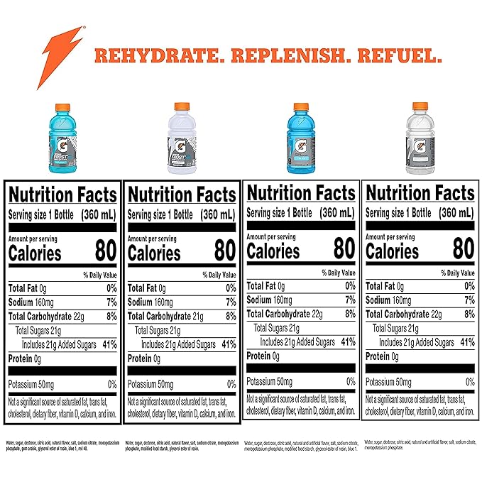 Gatorade Thirst Quencher Frost Variety Pack 12 Fl OZ (Pack of 24)