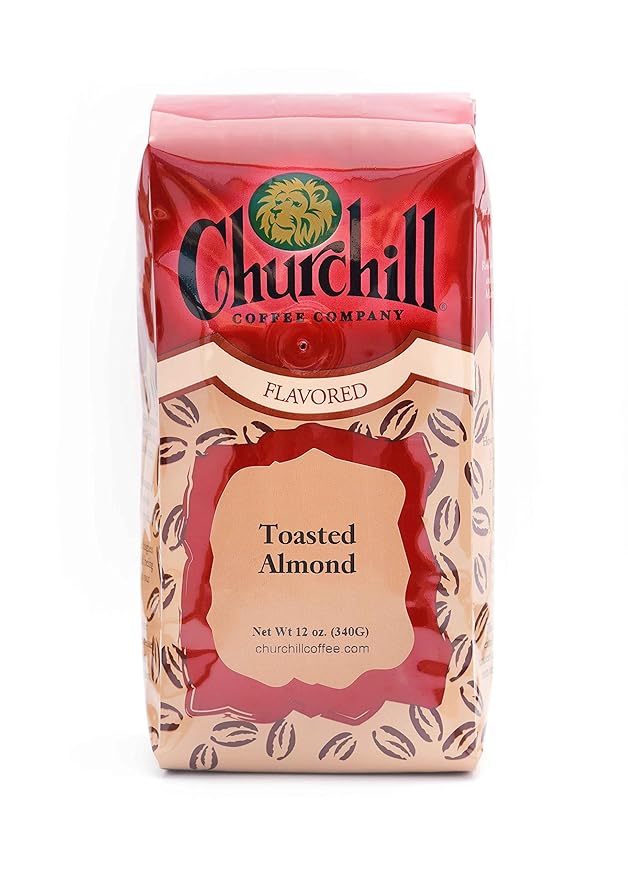 Churchill Coffee Toasted Almond 12 oz - Ground