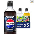SodaStream Pepsi Starry &amp MTN Dew Variety Pack Zero Sugar Variety Pack New Pour Bottle 440ml (Pack of 3)