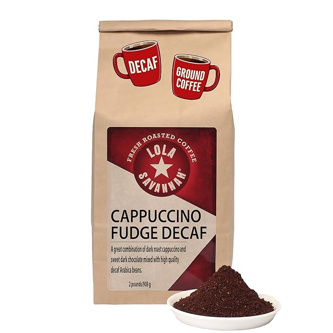 Lola Savannah Cappuccino Fudge Ground Decaf Coffee 2lb