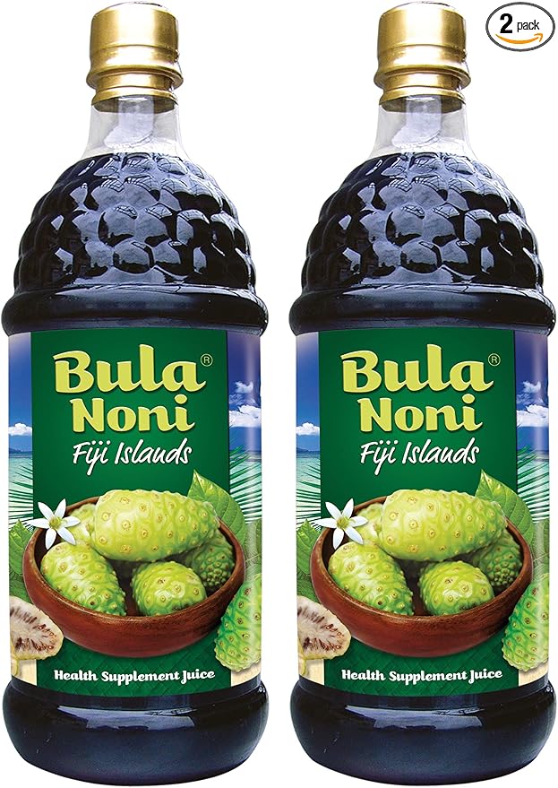 Bula NONI®Juice 100% Pure Certified Organic 2PK Case. (Two 1 Liter Bottles per case) Today's Deal. Nature's Super Food Juice.