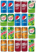 BeeQ BOX - (Pack of 20) mini Soda 7.5 OZ Variety Pack | Multi Flavor Soft Drink Bundle | Assortment Soda Refrigerator Restock Kit of Soda