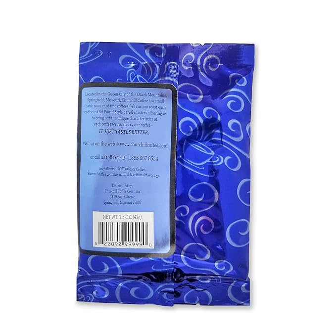 Churchill Coffee Breakfast Blend 10 Portioned Packs -1.5 oz each - Ground Unflavored Coffee