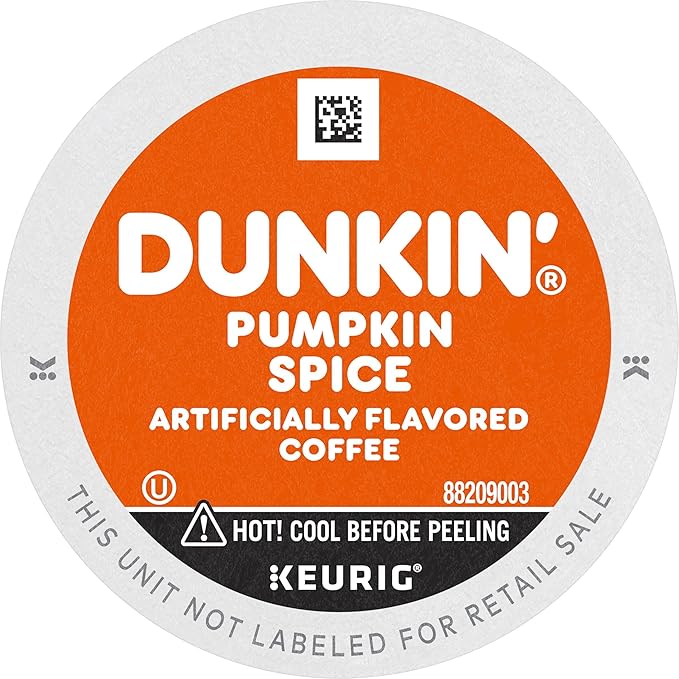 Dunkin’ Pumpkin Spice Coffee Limited Edition Fall Coffee K Cup Pods  10 Count Boxes (Pack of 6)