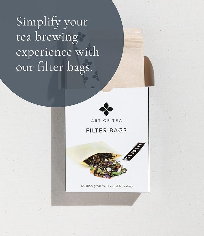 Art of Tea | Organic Earl Grey Black Tea | Earl Grey Tea Bag | 50 Pyramid Black Tea Bag Sachets