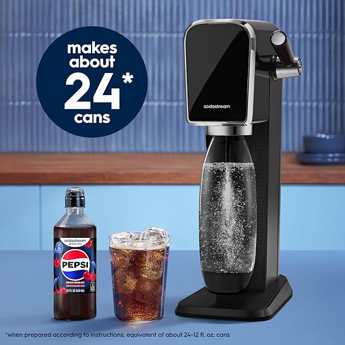 SodaStream Pepsi Wild Cherry Zero Sugar New Pour Bottles Drink Mix (440ml Pack of 4)